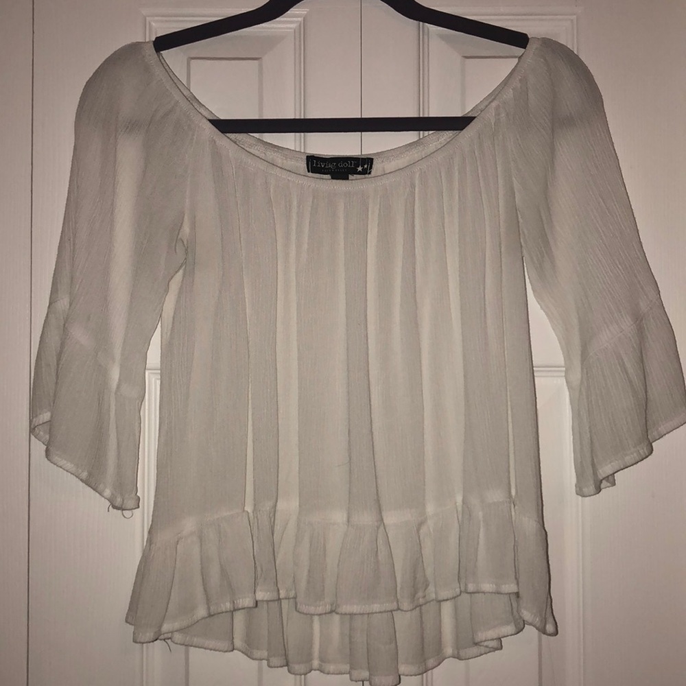 Off the Shoulder White Top